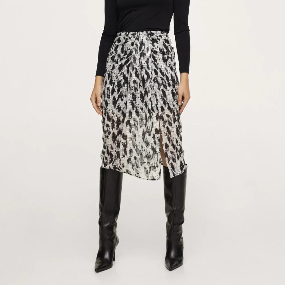 Mango Print Midi Skirt - Picture 1 of 7